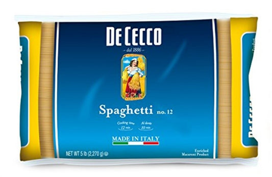 De Cecco No. 12 Spaghetti; 5 Pounds; 4 Per Case