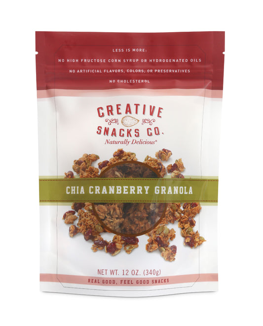 Creative Snacks Co. Chia Cranberry Granola; 12 Ounces; 6 Per Case - High Mart Wholesale