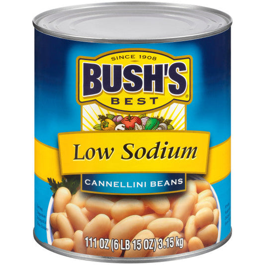Bush's Best Low Sodium Cannellini Beans; 111 Ounces; 6 Per Case