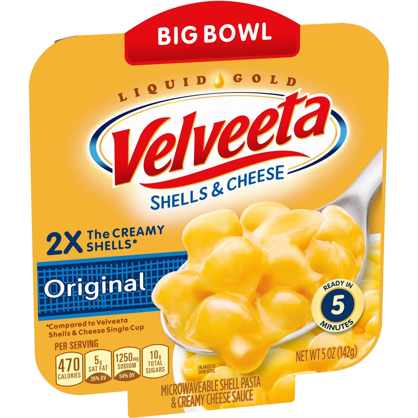 Velveeta Convenience Meal Original Macaroni & Cheese Bowl; 5 Ounce; 6 Per Case