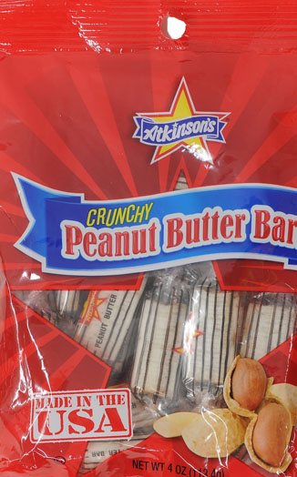Peanut Butter Bars Candy Peanut Butter Bar Peg Bag 4 Ounce; 4 Ounces; 12 Per Case