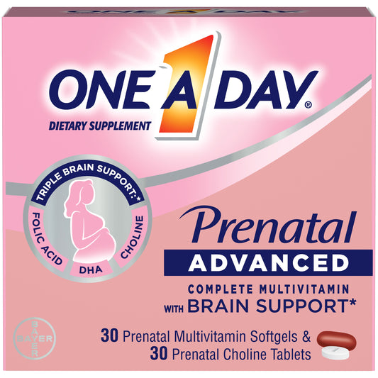 One-A-Day Oad Womens Prenatal With Choline 30+30 2Dz; 60 Piece; 3 Per Box; 8 Per Case