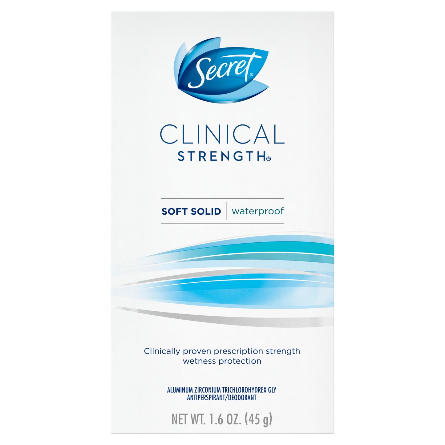 Secret Deodorant Waterproof Clinical Strength; 1.6 Ounces; 3 Per Box; 4 Per Case