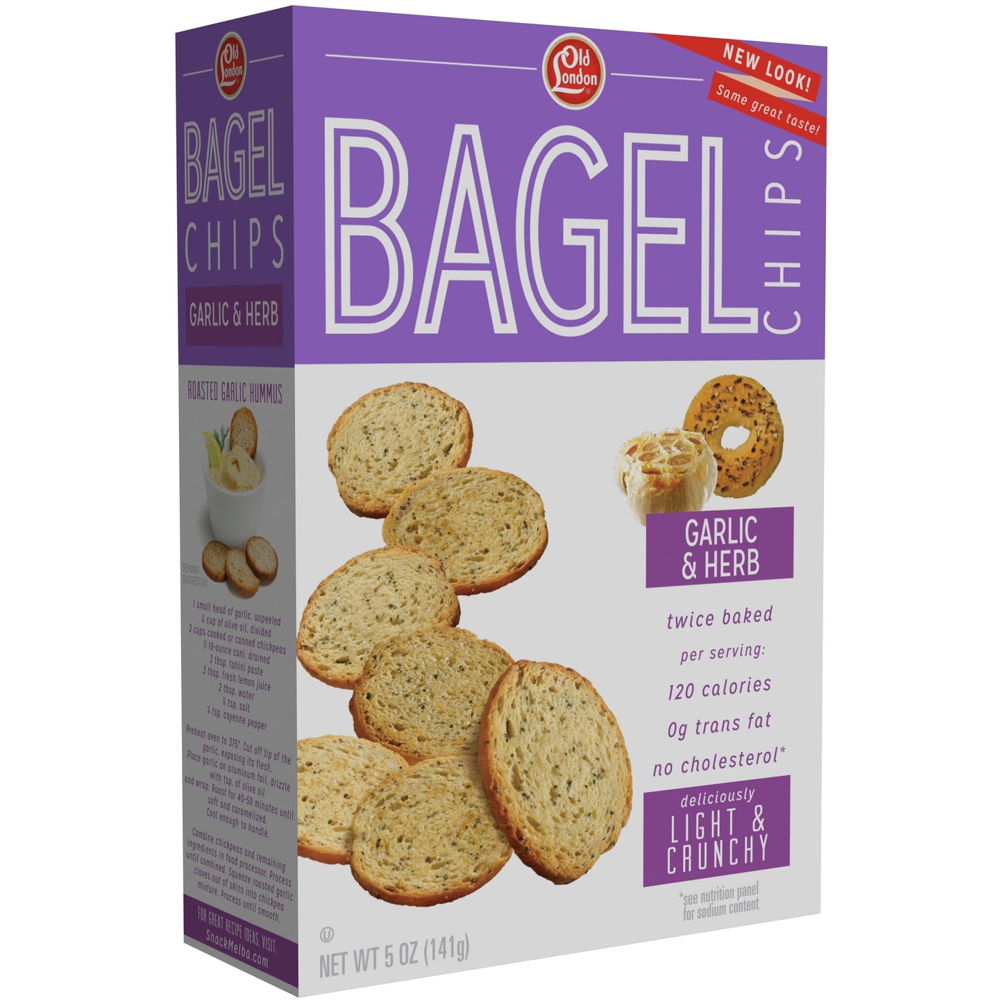 Old London Foods Foods Bagel Chips Garlic & Herb; 5 Ounce; 12 Per Case - High Mart Wholesale