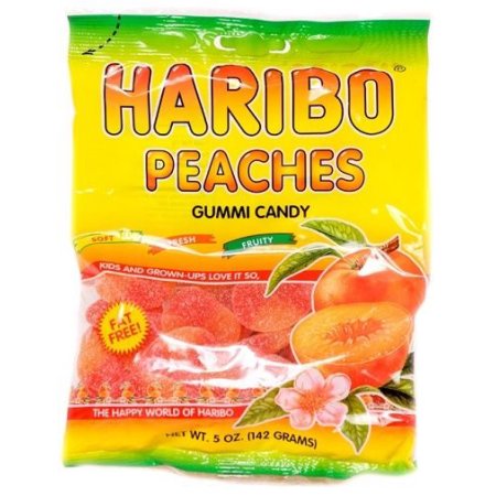 Haribo Peaches Gummi Candy; 5 Ounce; 12 Per Case - High Mart Wholesale