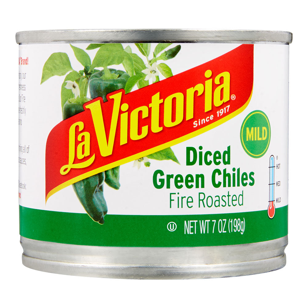 La Victoria Pepper Diced Green Chile Mild Retail; 7 Ounces; 24 Per Case - High Mart Wholesale
