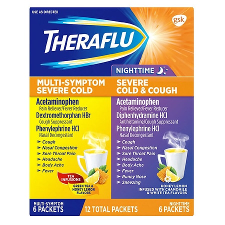 Theraflu Multi-Symptom Severe Cold Combo Pack; 12 Each; 3 Per Box; 4 Per Case