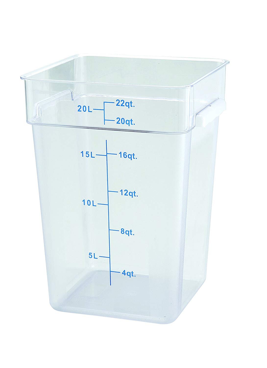 Winco Container Polycarbonate Square Storage 22 Quart; 6 Each; 1 Per Case - High Mart Wholesale