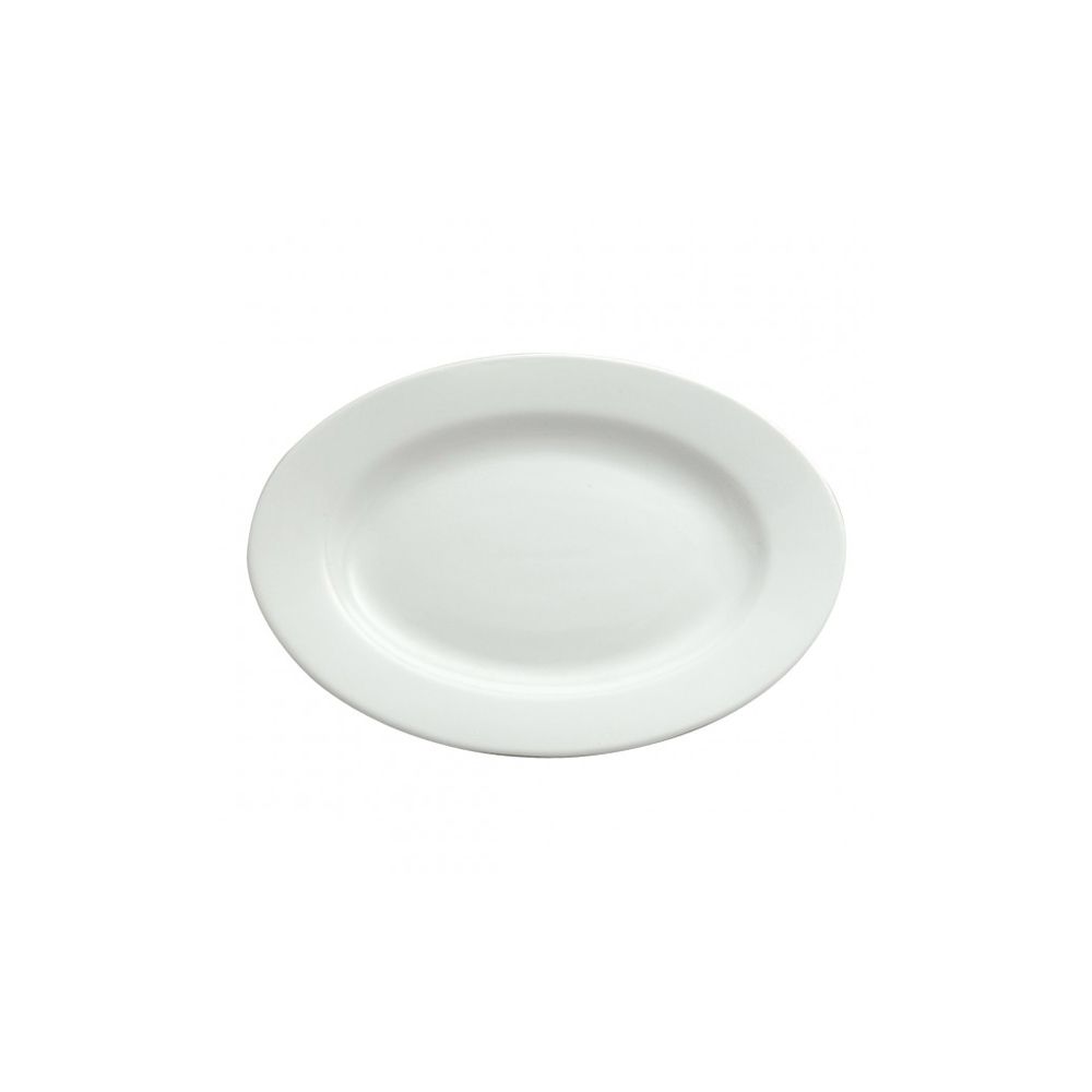 Oneida 11.75 Inch Buffalo Bright White Rolled Edge Platter; 12 Each; 1 Per Case - High Mart Wholesale