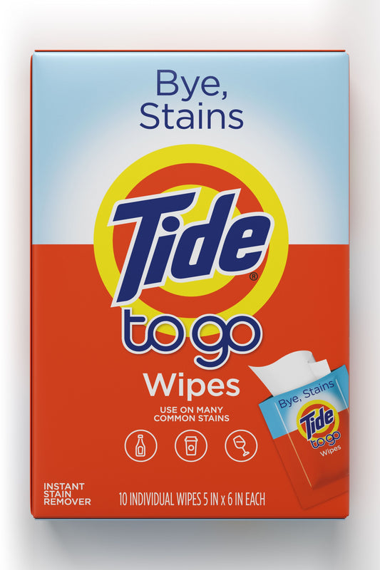 Tide Tide To-Go Wipe Product Strip; 8 Count; 1 Per Box; 8 Per Case