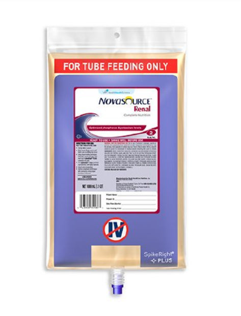 Novasource Renal Diabetes Tube Feeding Special Nutritional Supplement Liquid Formula; 33.8 Fluid Ounce; 6 Per Case - High Mart Wholesale