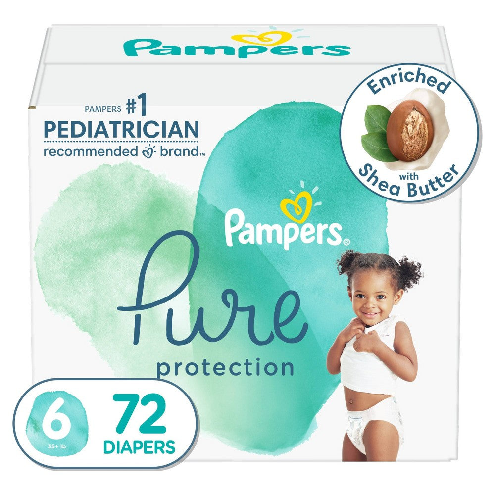 Pampers Pure Protection Diapers Size 6; 72 Count; 1 Per Case