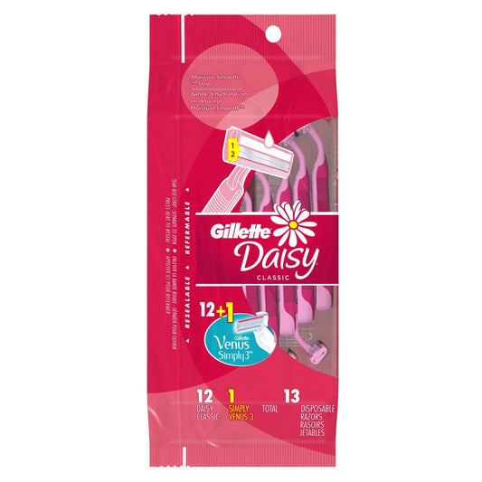 Gillette Daisy Classic Combo 1 Count Venus Razor; 6 Per Pack; 1 Count; 12 Per Box; 6 Per Case