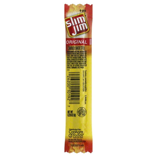 Slim Jim Original Flavor Snack Sticks Gravity Feed; 0.28 Ounces; 120 Per Box; 2 Per Case