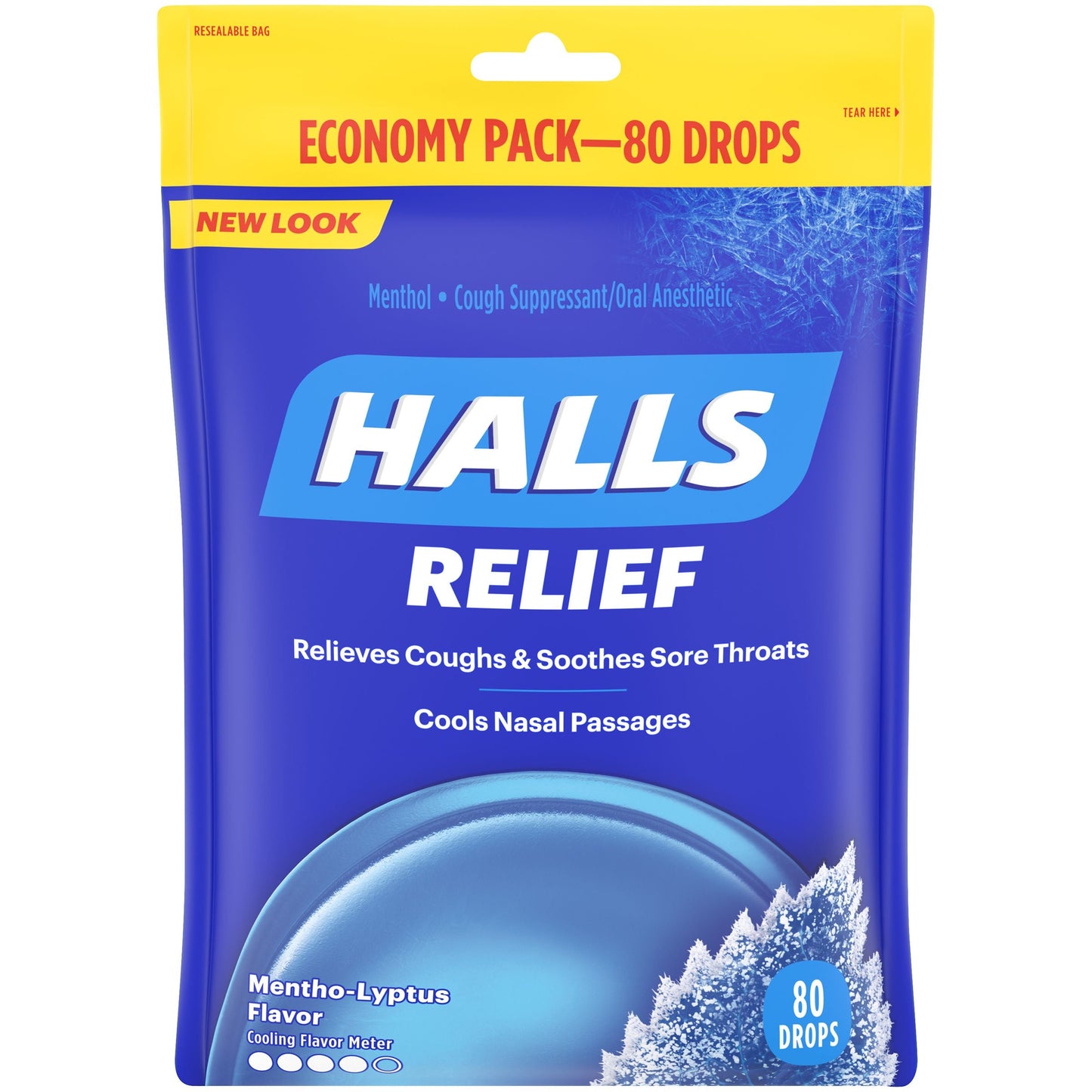 Halls Regular Menthol Lyptus Cough Drops; 80 Count; 12 Per Case