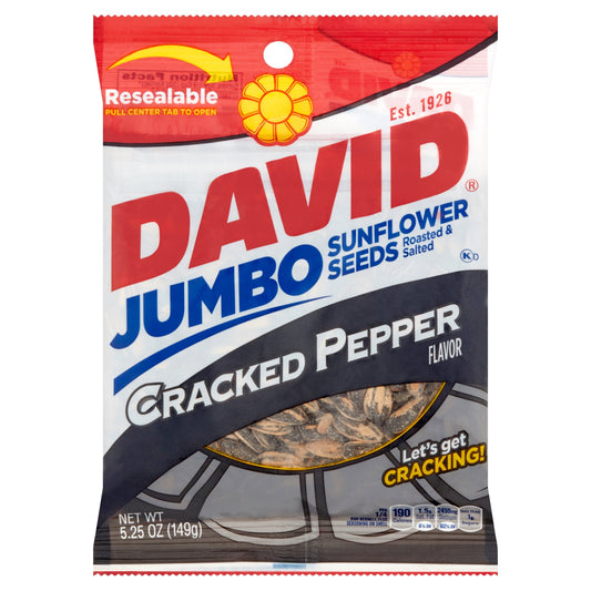 David Black Pepper Sunflower Seeds; 5.25 Ounces; 12 Per Case