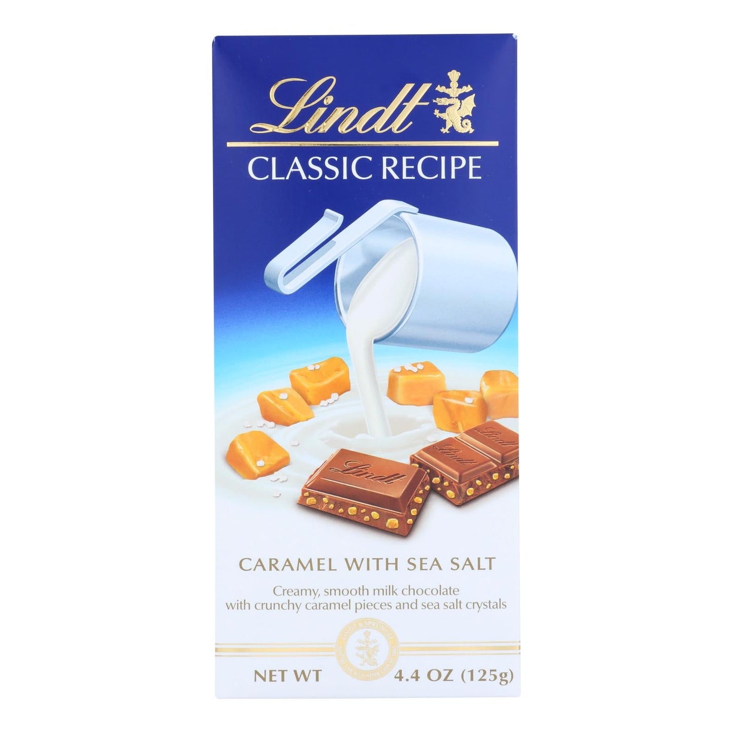 Lindt & Sprungli Classic Recipe Caramel Sea Salt Bar; 4.4 Ounces; 12 Per Box; 6 Per Case