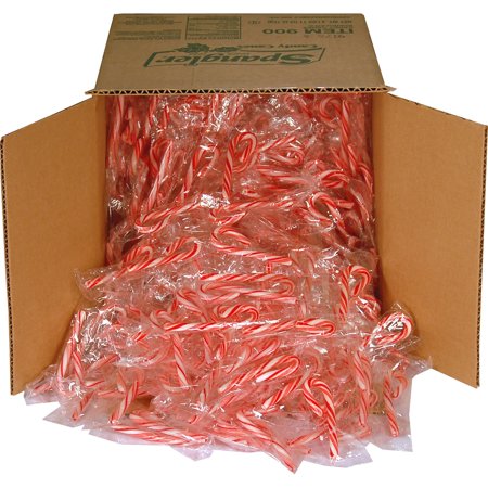 Spangler Candy Mini Candy Cane Red & White; 65.76 Ounces; 4 Per Case