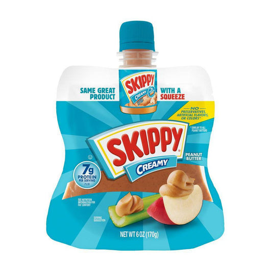 Skippy Creamy Peanut Butter Squeeze Pack; 6 Ounces; 6 Per Case