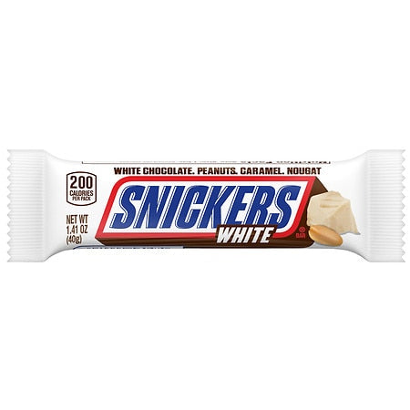 Snickers White Single; 1.41 Ounces; 24 Per Box; 12 Per Case