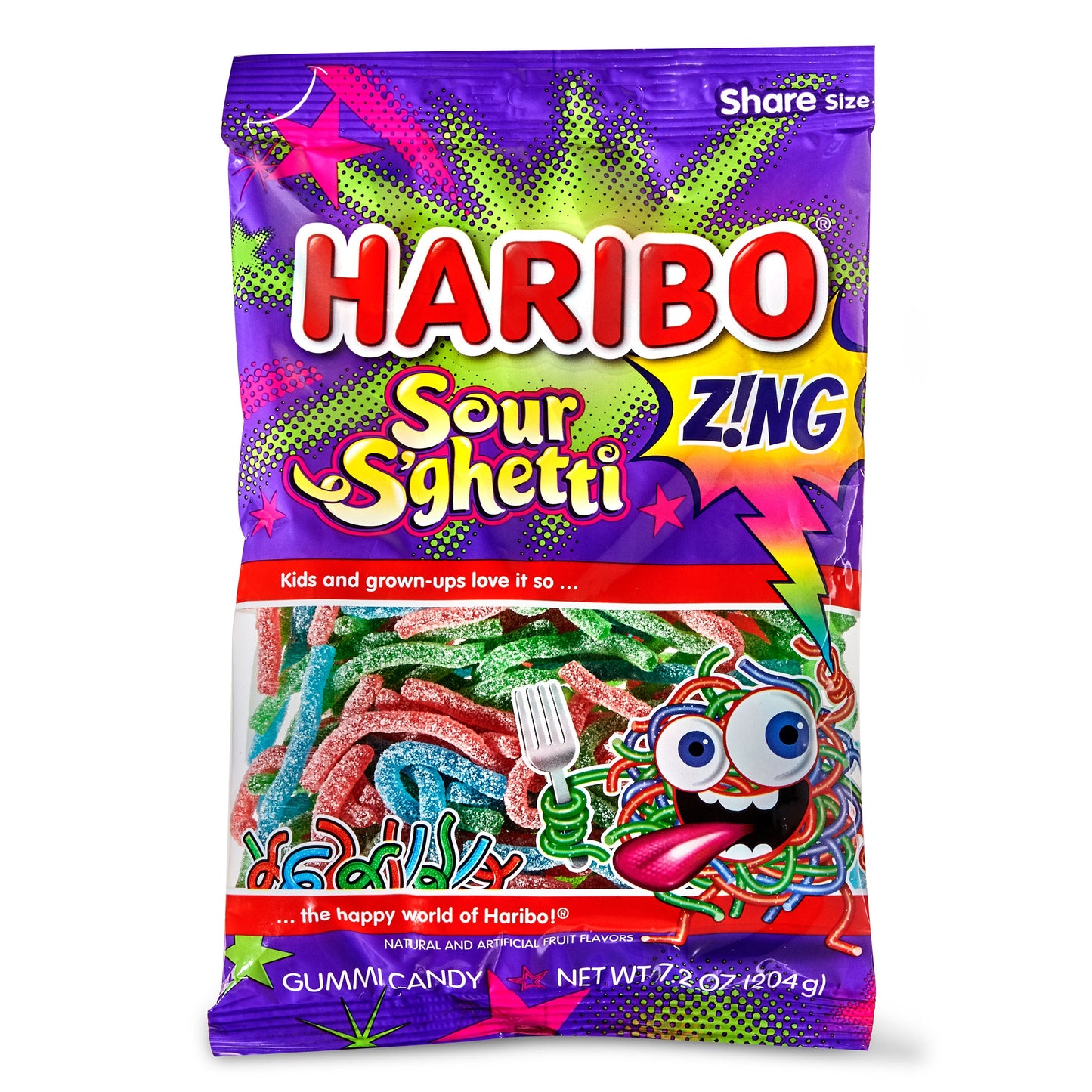 Haribo Sour Sghetti Caddy; 7.2 Ounce; 8 Per Case - High Mart Wholesale