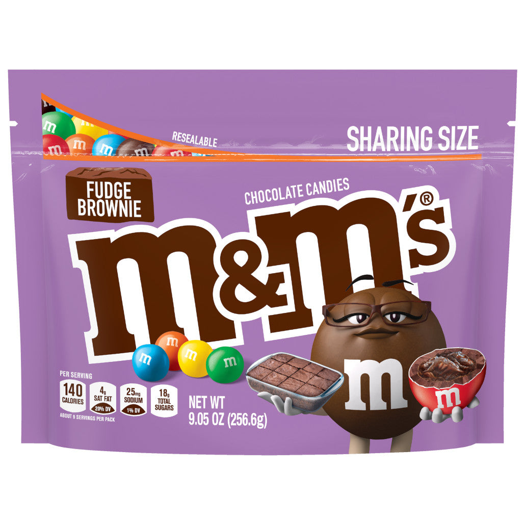 M&M's Fudge Brownie Stand Up Pouch; 9.05 Ounce; 8 Per Case