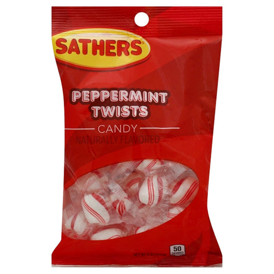 Sathers Peppermint Twists; 5 Ounces; 12 Per Case - High Mart Wholesale