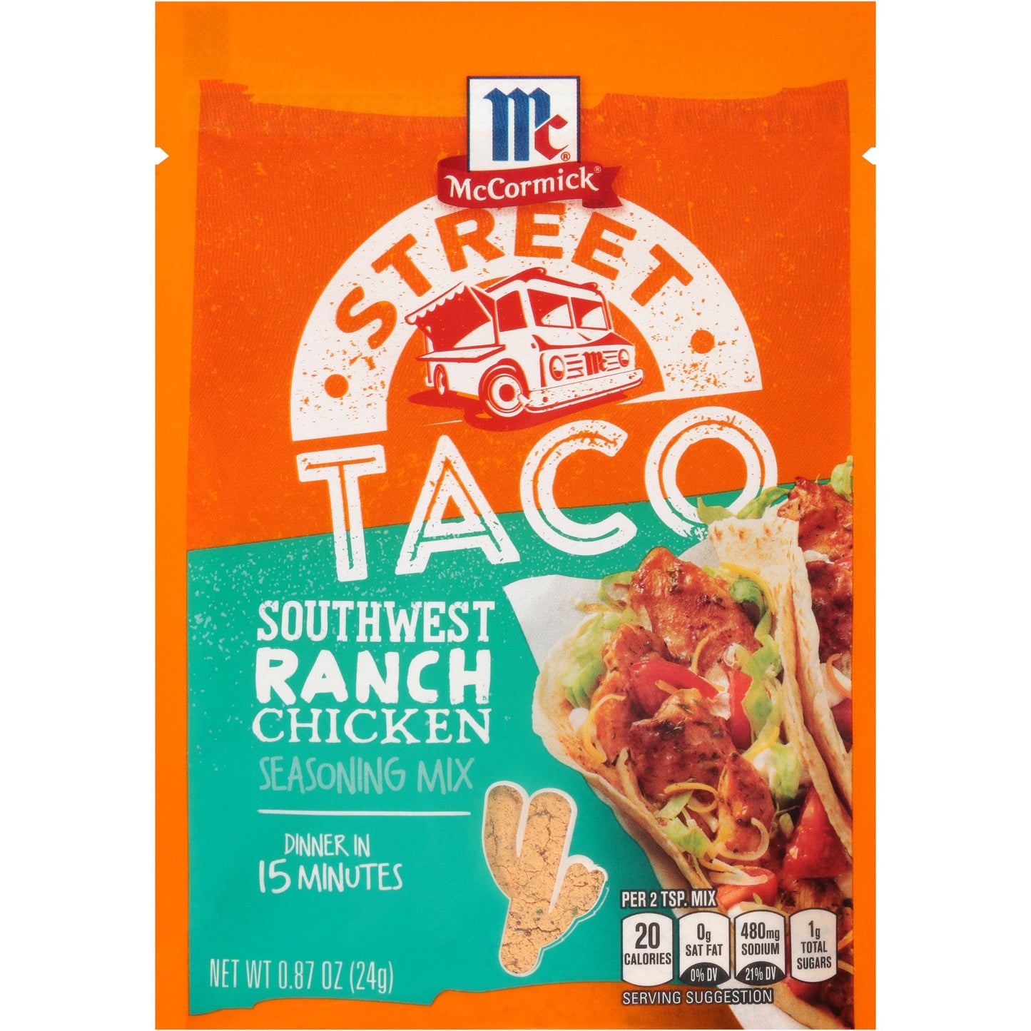 Mccormick Southwest Ranch Chicken Street Taco; 0.87 Ounces; 12 Per Case - High Mart Wholesale