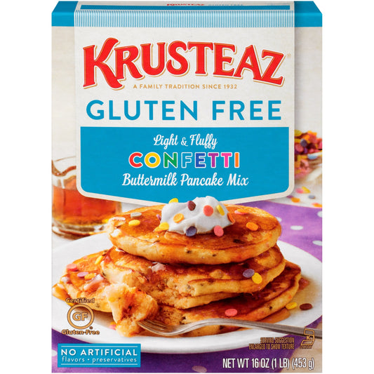 Krusteaz Gluten Free Confetti Buttermilk Pancake Mix; 16 Ounce; 8 Per Case - High Mart Wholesale
