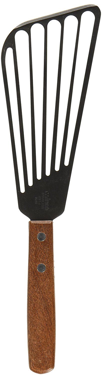 Winco Fish Spatula Wood Handle 6.5 Inch; 12 Each; 1 Per Case - High Mart Wholesale