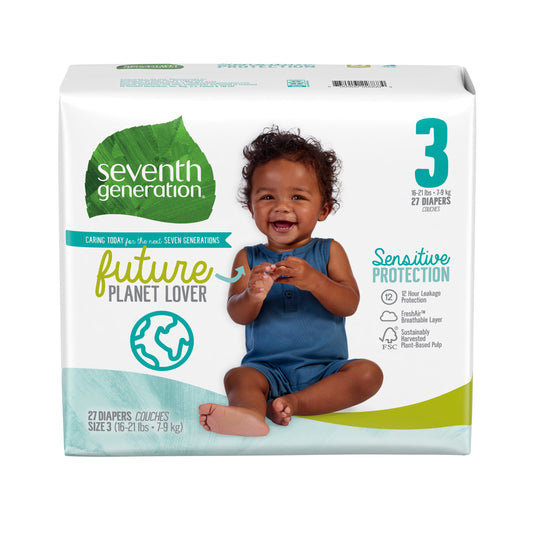 Seventh Generation Small Stage 3 Diapers; 27 Count; 4 Per Case - High Mart Wholesale