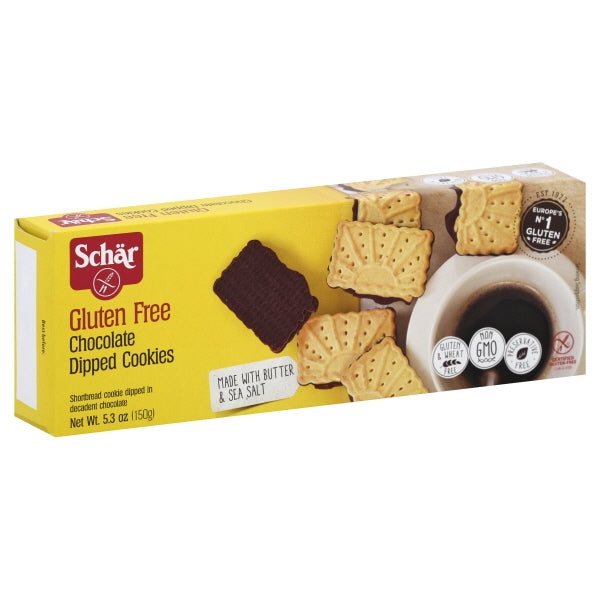 Schar Gluten Free Chocolate Dipped Cookies; 5.3 Ounces; 12 Per Case - High Mart Wholesale