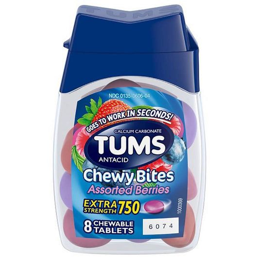 Tums Chewy Bites Mixed Berry; 8 Each; 9 Per Box; 8 Per Case - High Mart Wholesale