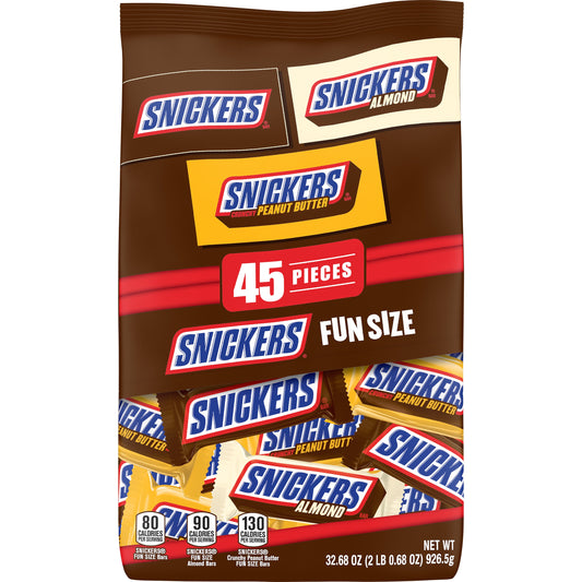 Snickers Halloween Mixed Funsize Variety Stand Up Pouch; 32.68 Ounces; 9 Per Case