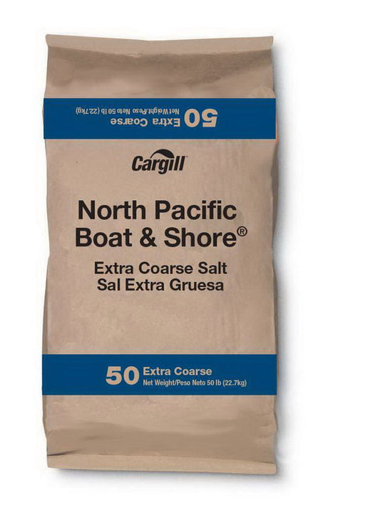 Cargill North Pacific Boat And Shore Salt Extra Coarse; 50 Pounds