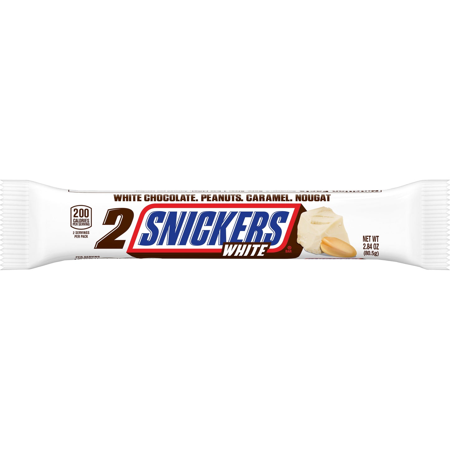 Snickers White Share Size; 2.84 Ounces; 24 Per Box; 6 Per Case