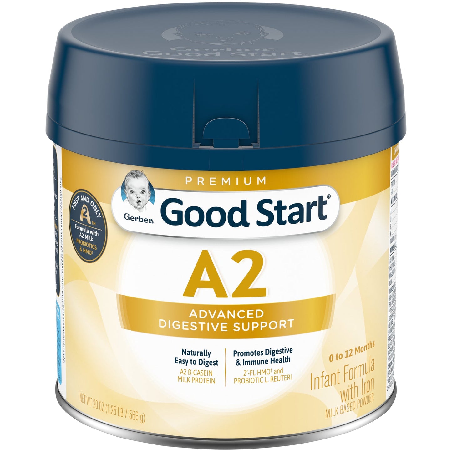 Gerber Good Start Gentle Supreme Non-Gmo Easy To Digest A2 Milk-Based Powder Infant Formula Can With Iron; 5 Ounce; 4 Per Case - High Mart Wholesale