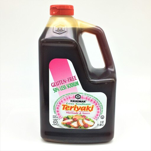 Kikkoman 50% Low Sodium Gluten Free Teriyaki Sauce; 0.5 Gallon; 6 Per Case - High Mart Wholesale