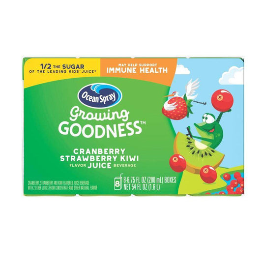 Ocean Spray Cranberry Strawberry Kiwi Growing Goodness; 6.75 Fluid Ounces; 8 Per Box; 4 Per Case