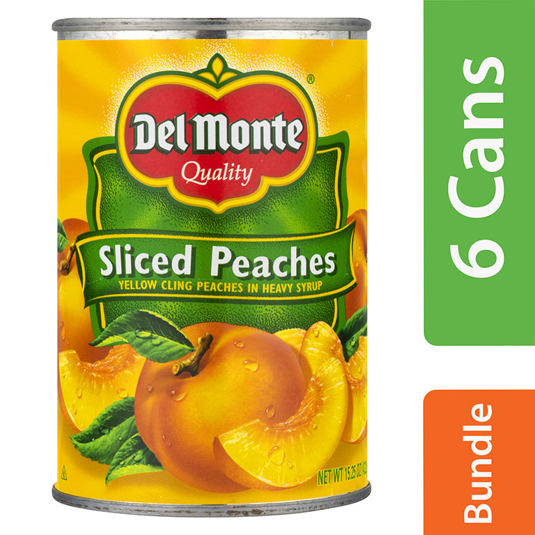 Del Monte Sliced In Heavy Syrup Yellow Cling Peach; 15.25 Ounces; 12 Per Case