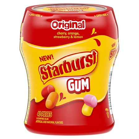 Starburst Original Gum Big E Bottle; 2.82 Ounces; 6 Per Box; 4 Per Case