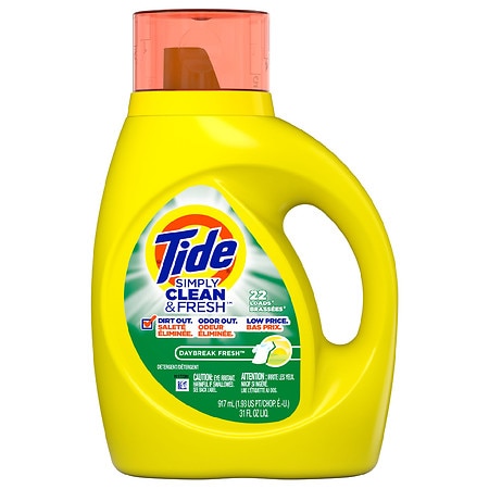 Tide Laundry Detergent Liquid Suds Daybreak Fresh Simply Clean & Fresh; 31 Fluid Ounce; 6 Per Case