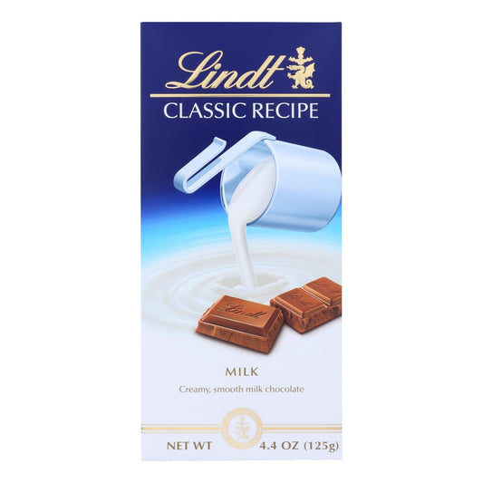 Lindor Classic Recipe Chocolate Bar Milk Chocolate; 4.4 Ounces; 12 Per Box; 6 Per Case