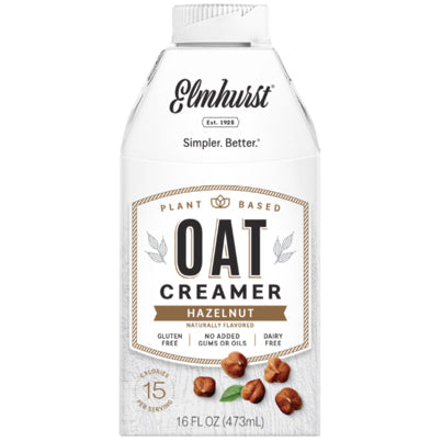Elmhurst Milked Oat Creamer Hazelnut; 16 Fluid Ounces; 6 Per Case