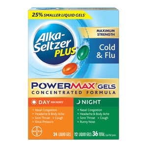 Alka-Seltzer Day Night Cold Flu Powermax 2Dz; 36 Piece; 3 Per Box; 8 Per Case