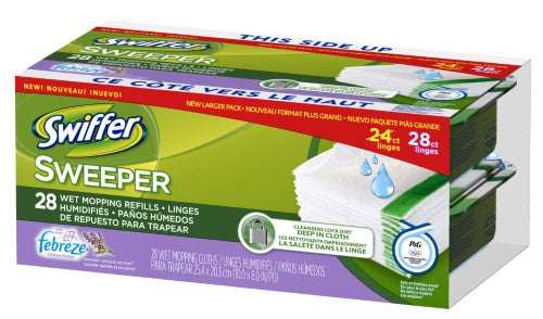 Swiffer Cloth Wet Lavender & Vanilla; 28 Count; 6 Per Case