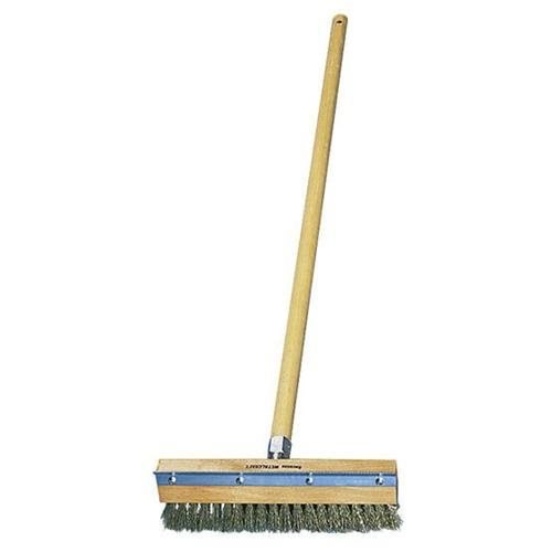 American Metalcraft 40 Inch Wood Handle 10 Inch Wide Brass Bristle And Steel Scraper Oven Brush; 1 Each - High Mart Wholesale