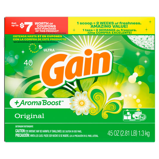 Gain Powder Ultra Original Scent 40 Load; 2.81 Pound; 4 Per Case