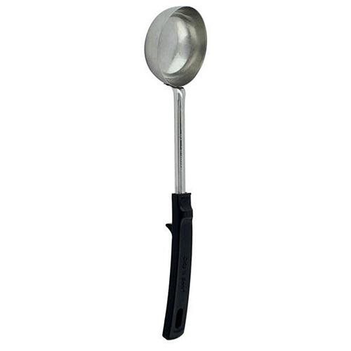 Vollrath 6 Ounce Stainless Steel Black Handle Solid Spoodle; 1 Each