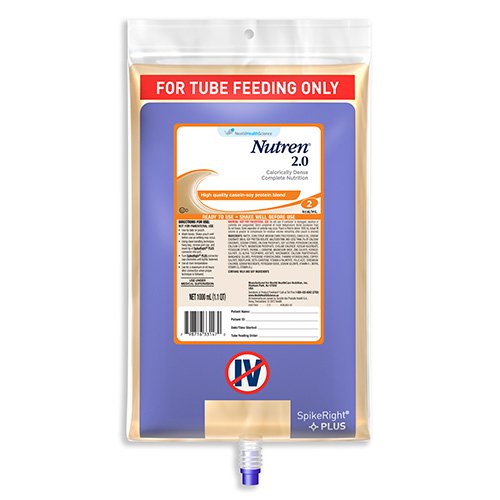 Nutren 2.0 Malnutrition Tube Feeding Balanced High Cal Liquid Formula; 33.8 Fluid Ounce; 6 Per Case - High Mart Wholesale